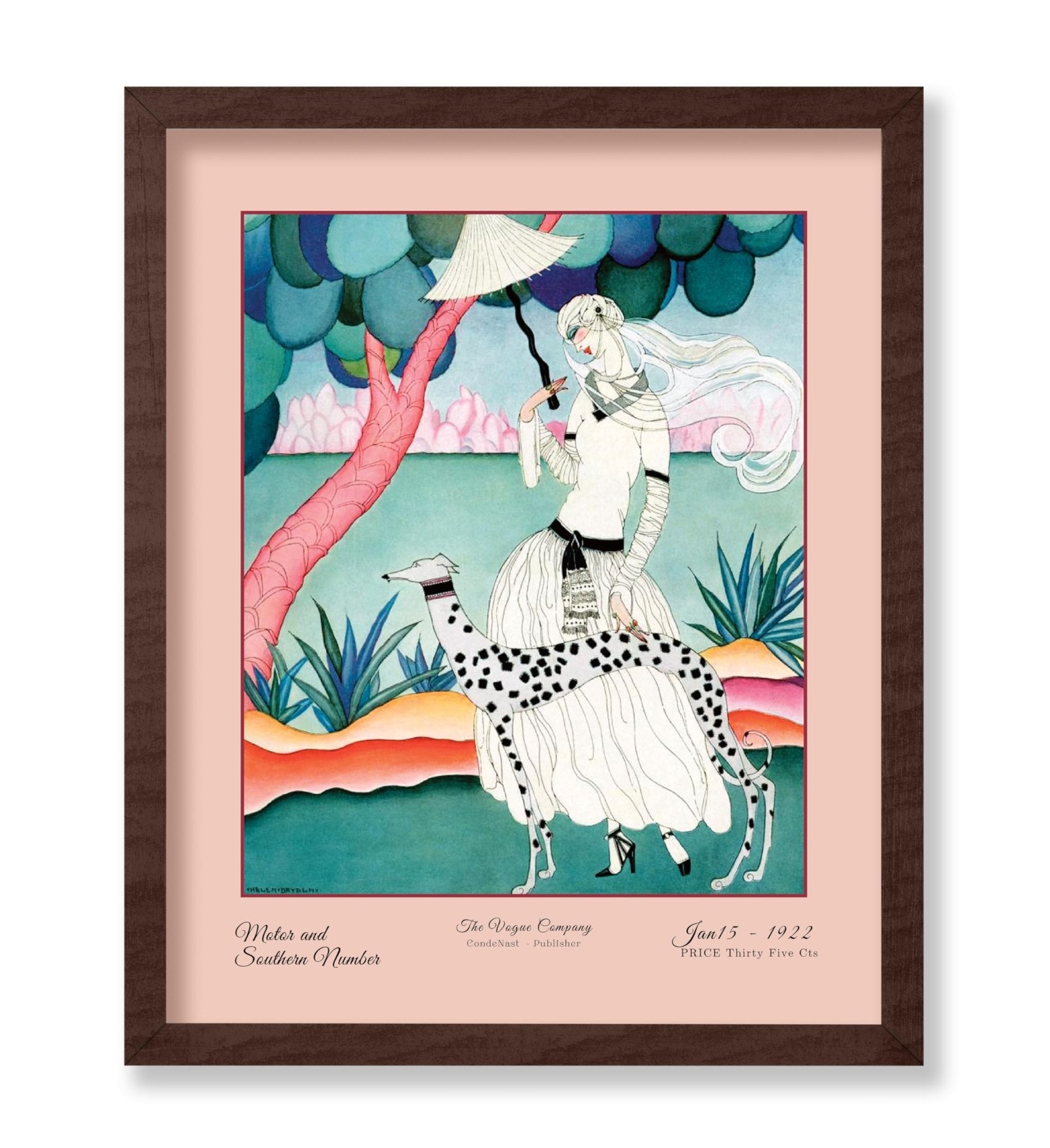 Helen Dryden - A Vogue Cover of A Woman With A Dalmatian