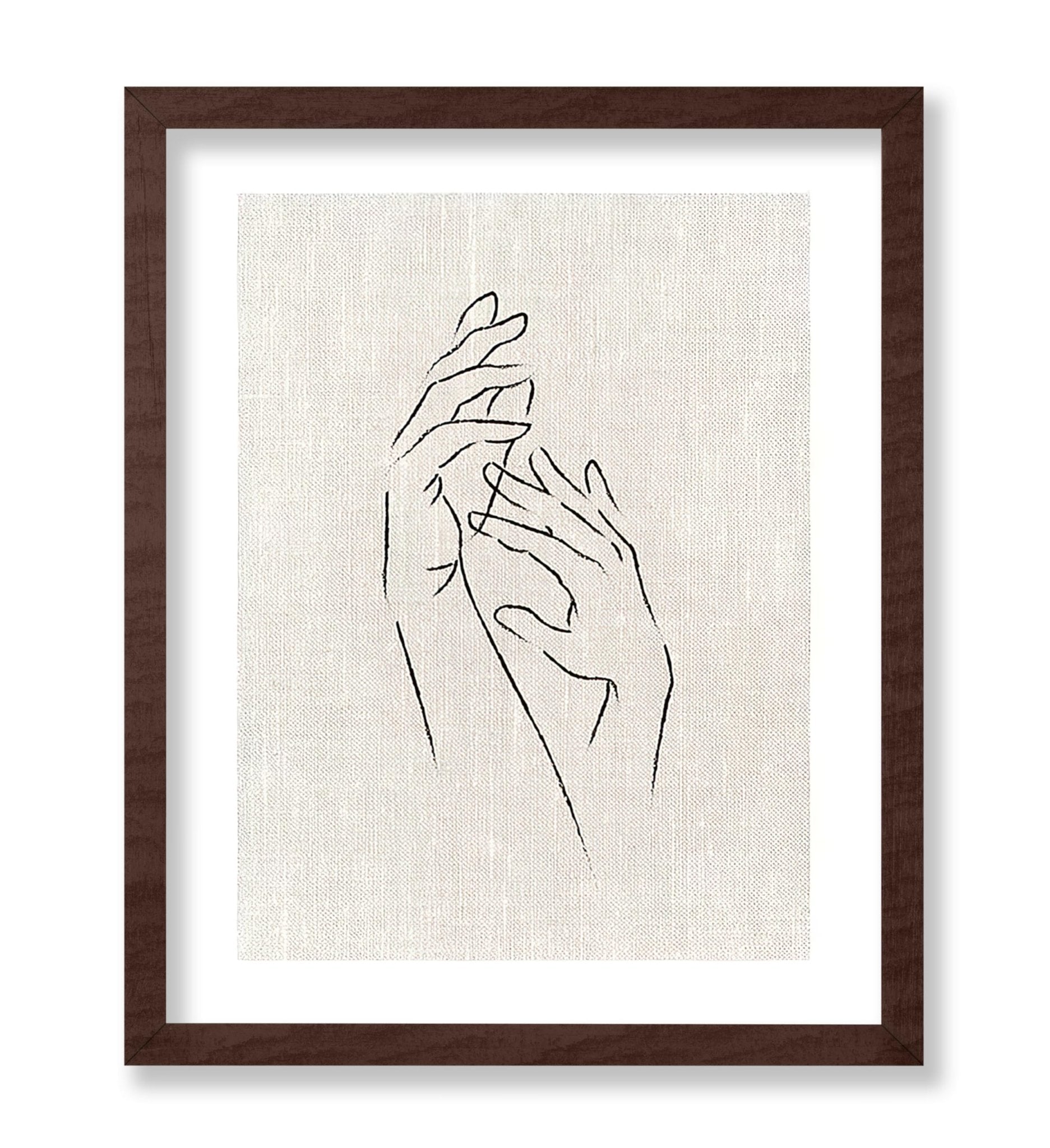 Hands Line Drawing