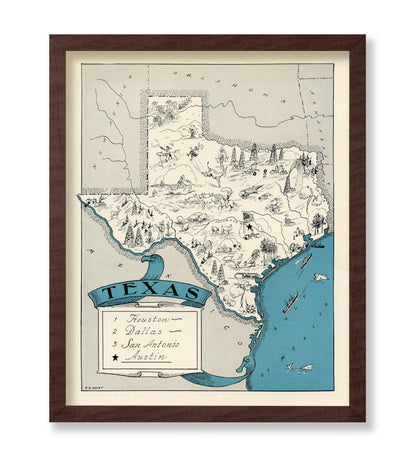 Texas Pictorial Map