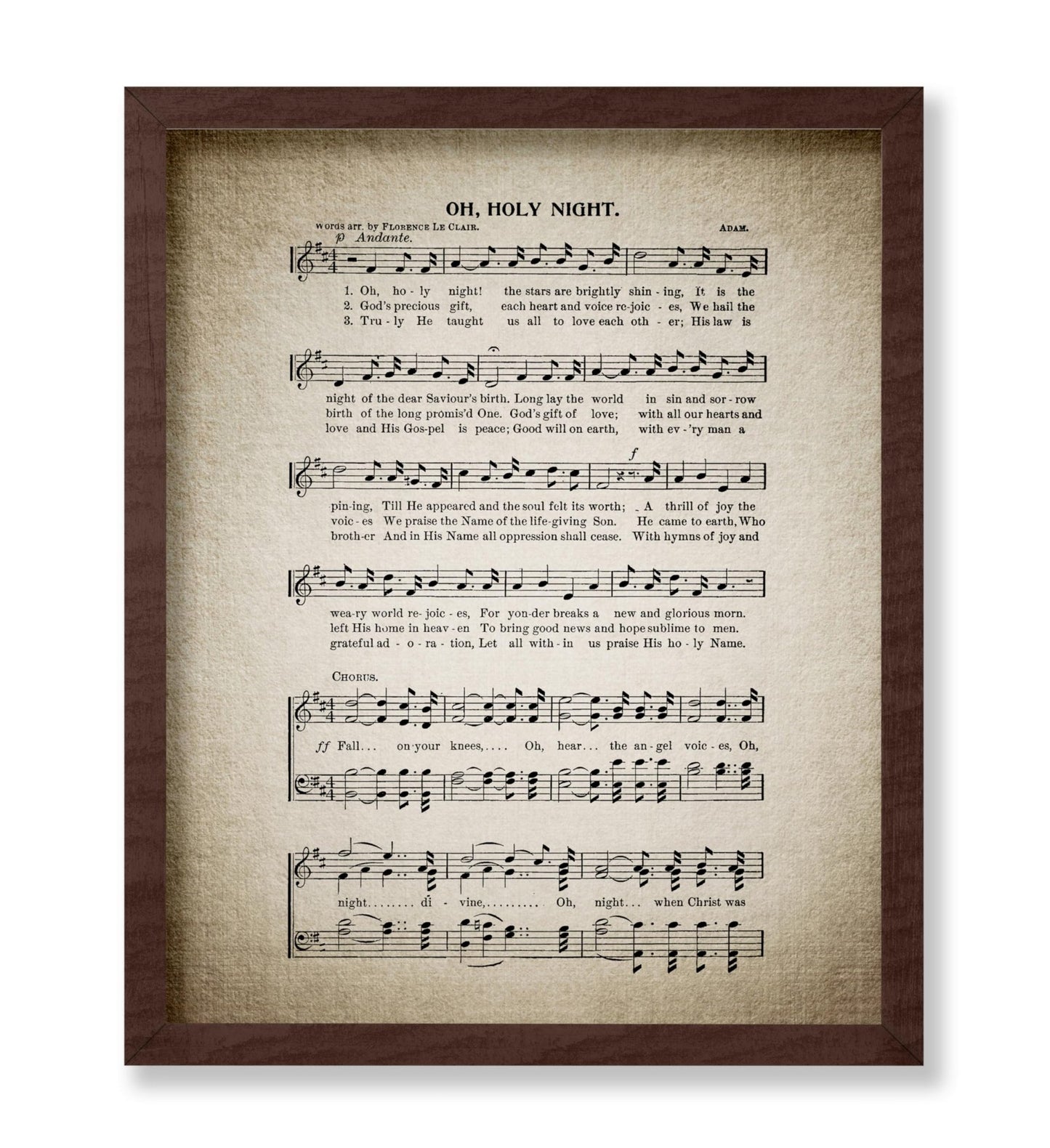 Oh Holy Night Hymnal Sheet