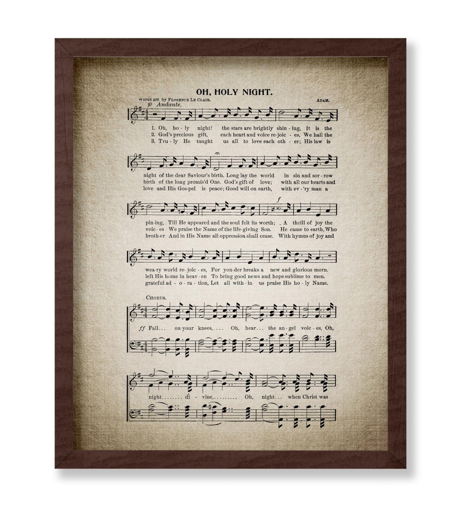 Oh Holy Night Hymnal Sheet