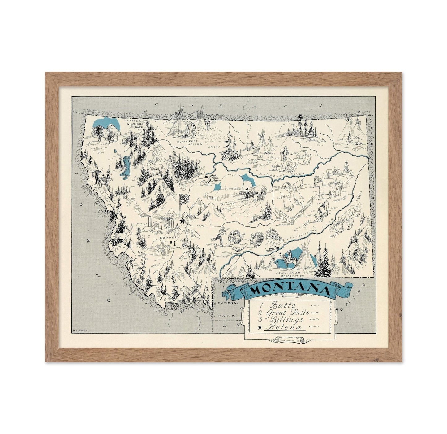 Montana Pictorial Map