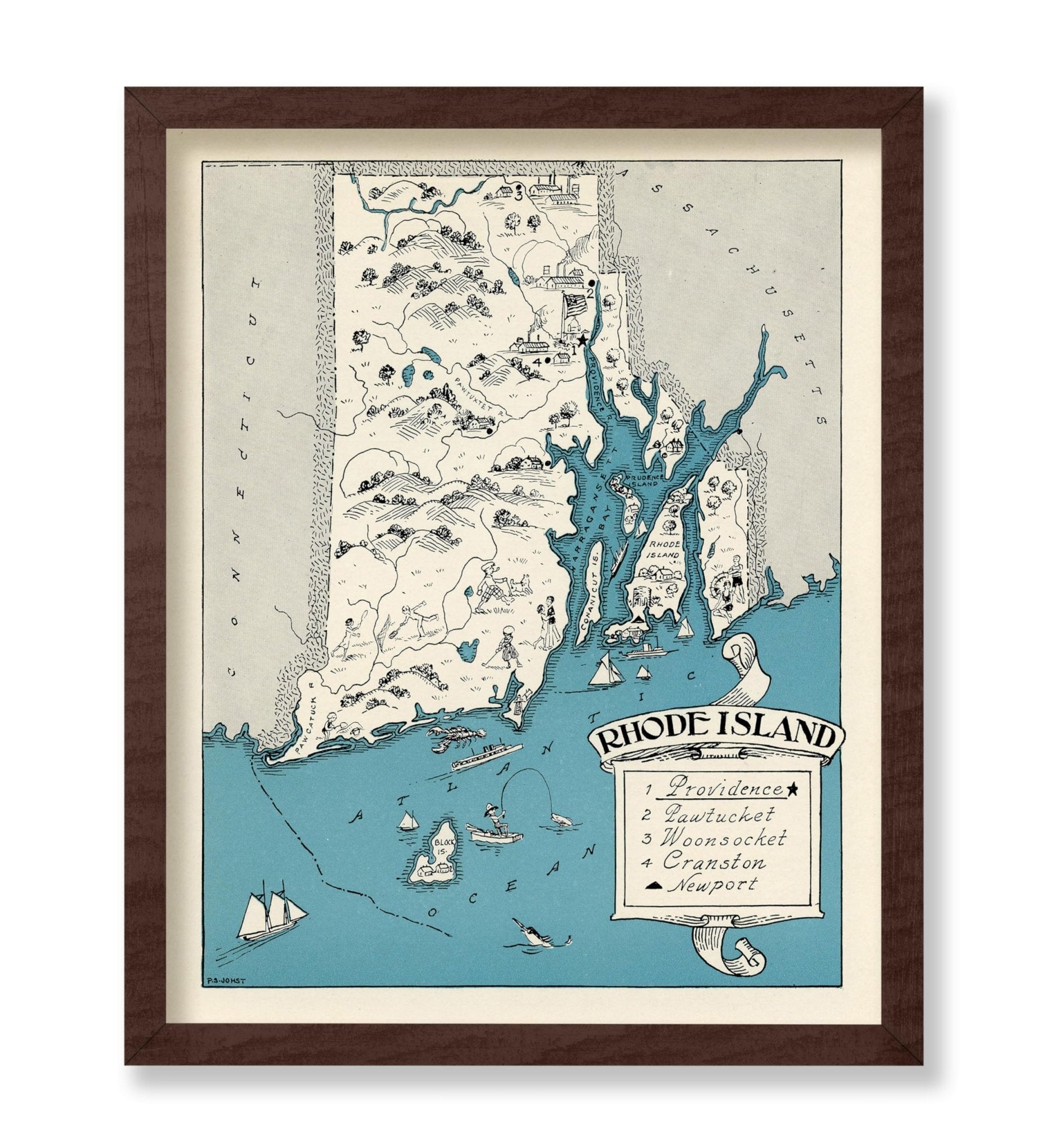 Rhode Island Pictorial Map