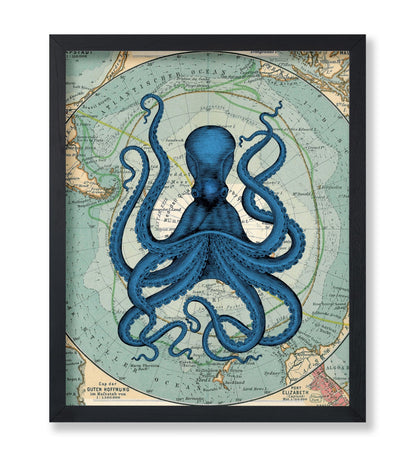 Antarctica Map and Kraken No1