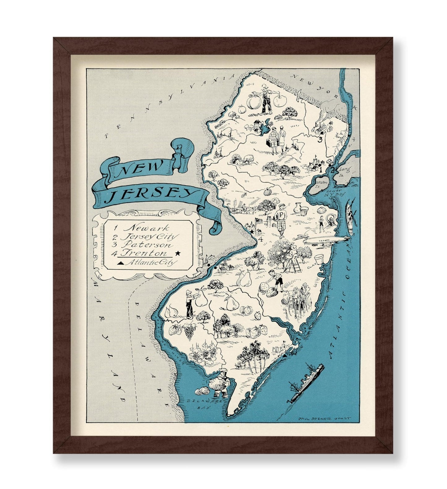 New Jersey Pictorial Map