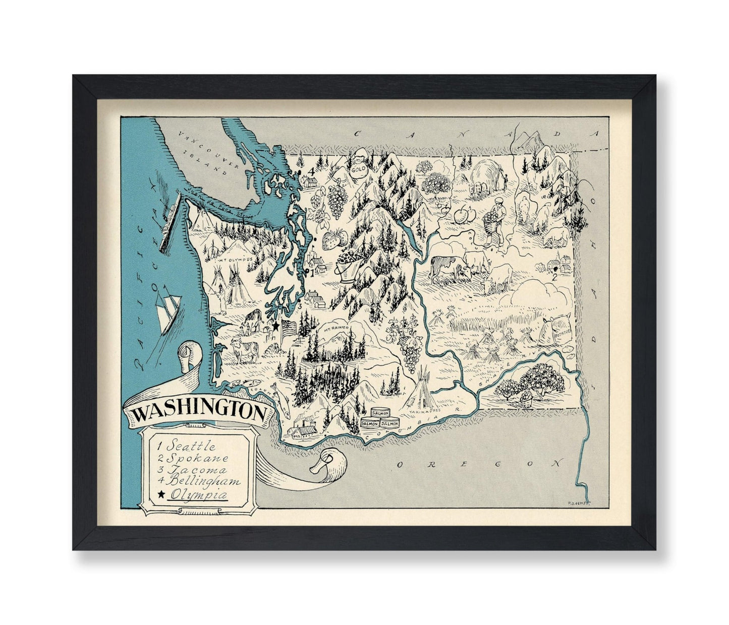 Washington Pictorial Map