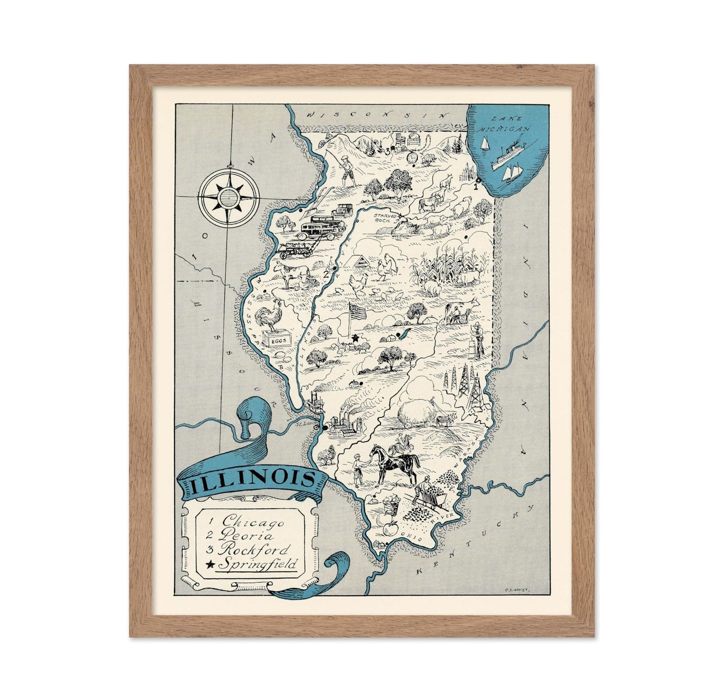 Illinois Pictorial Map