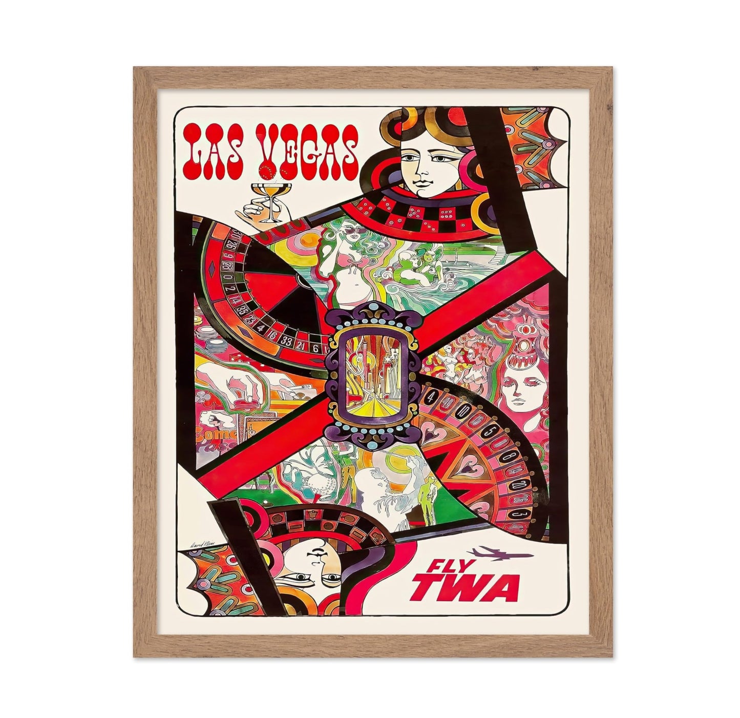 Las Vegas Queen Playing Card