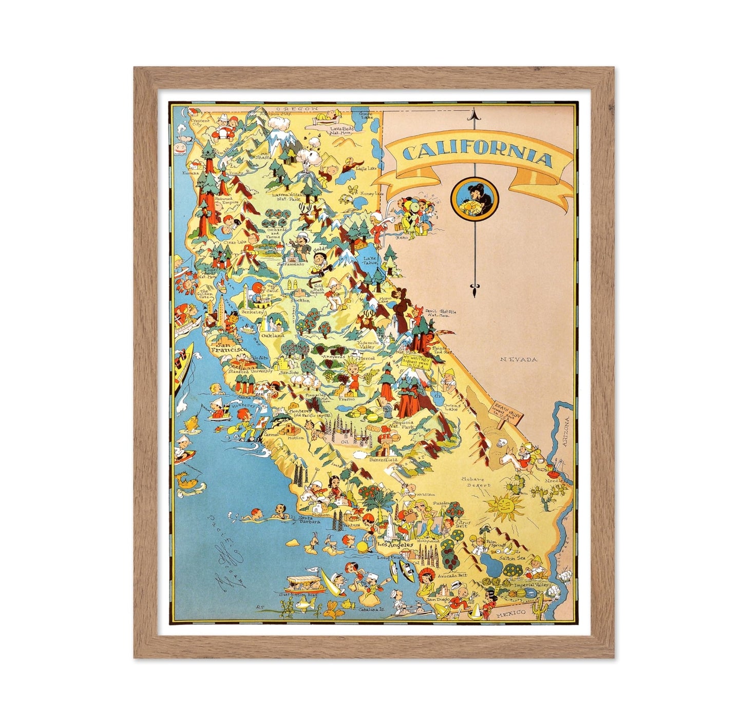 Ruth Taylor - Pictorial Map of California