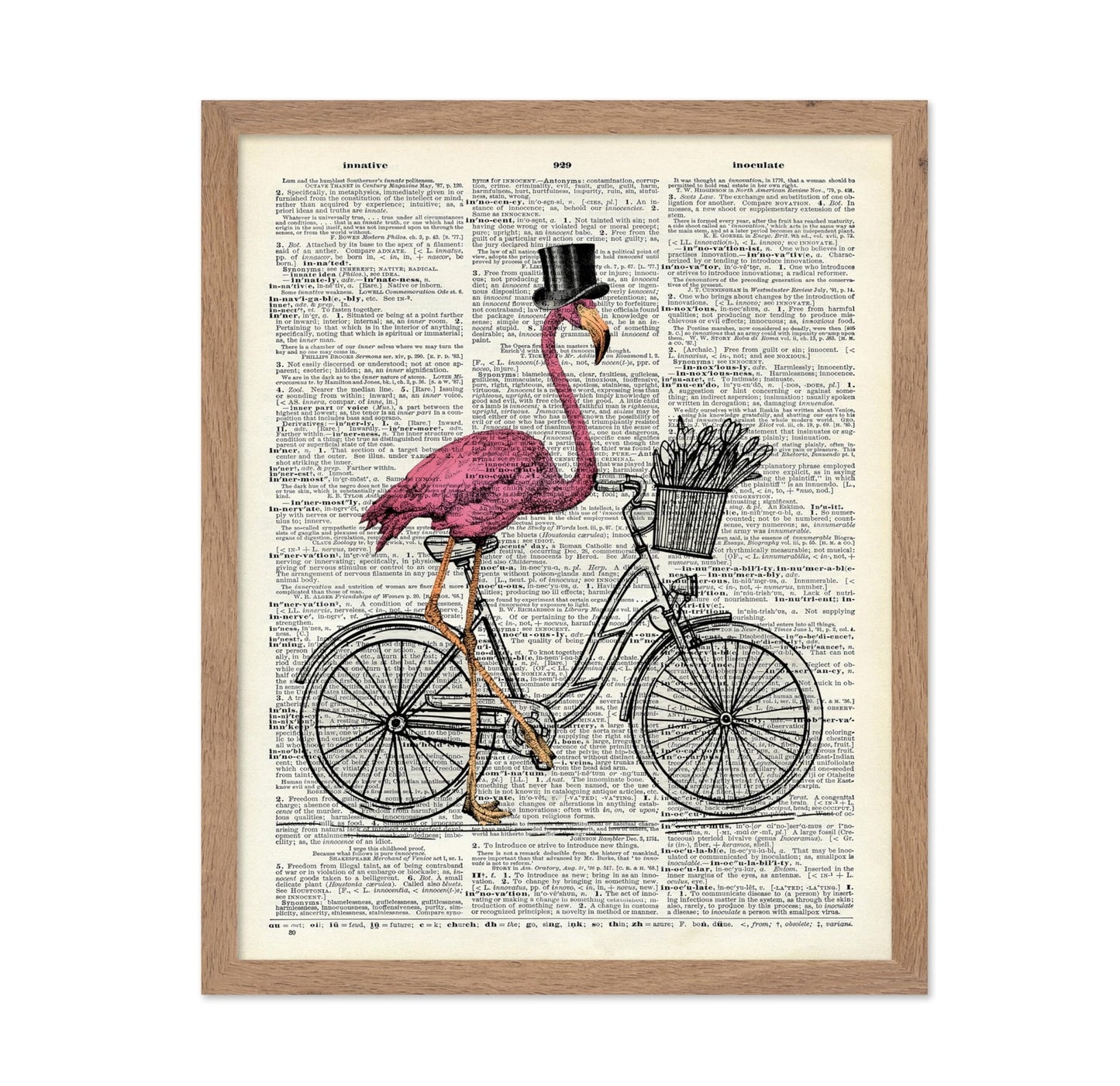 Pink Flamingo on Bicycle