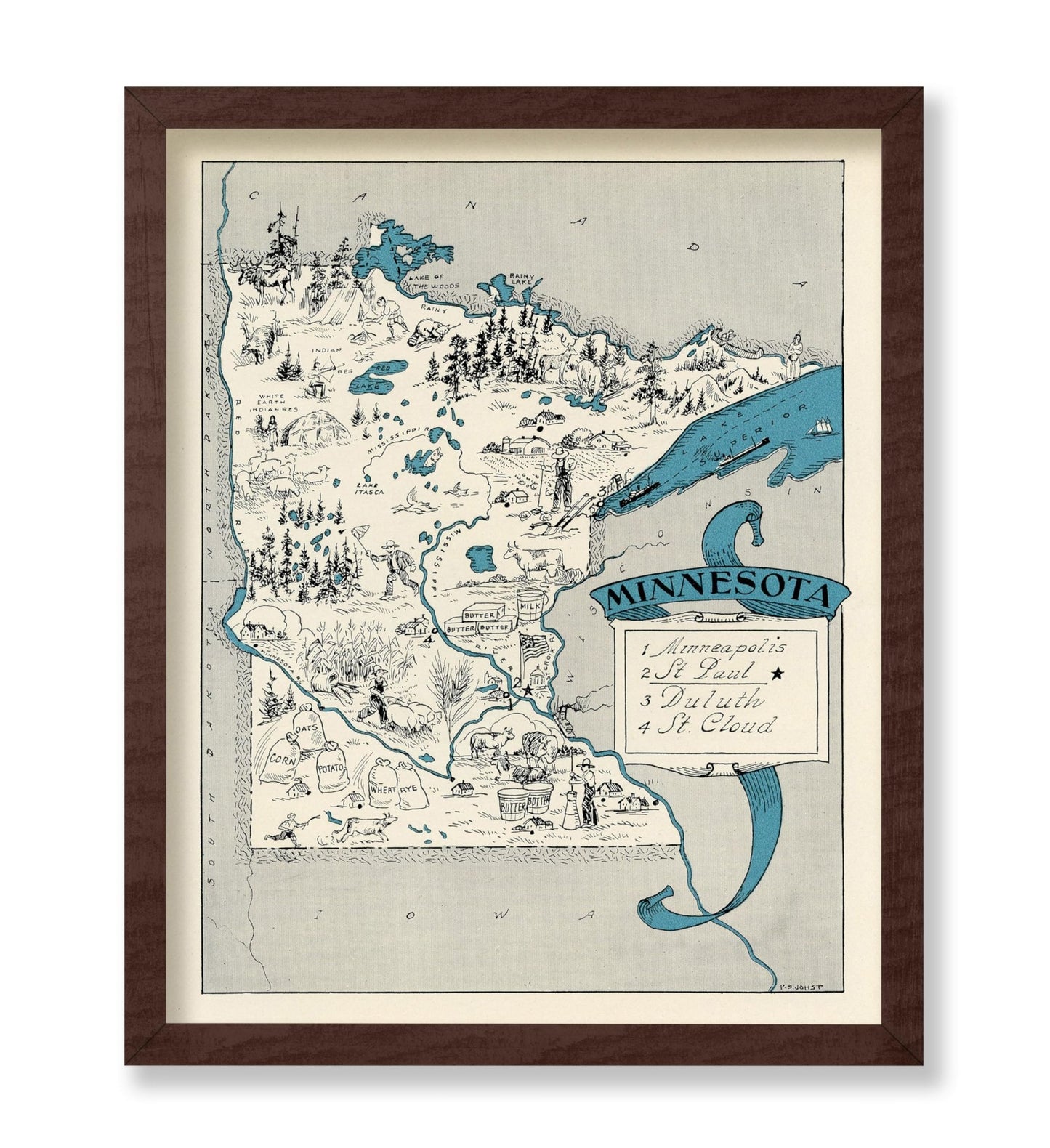 Minnesota Pictorial Map