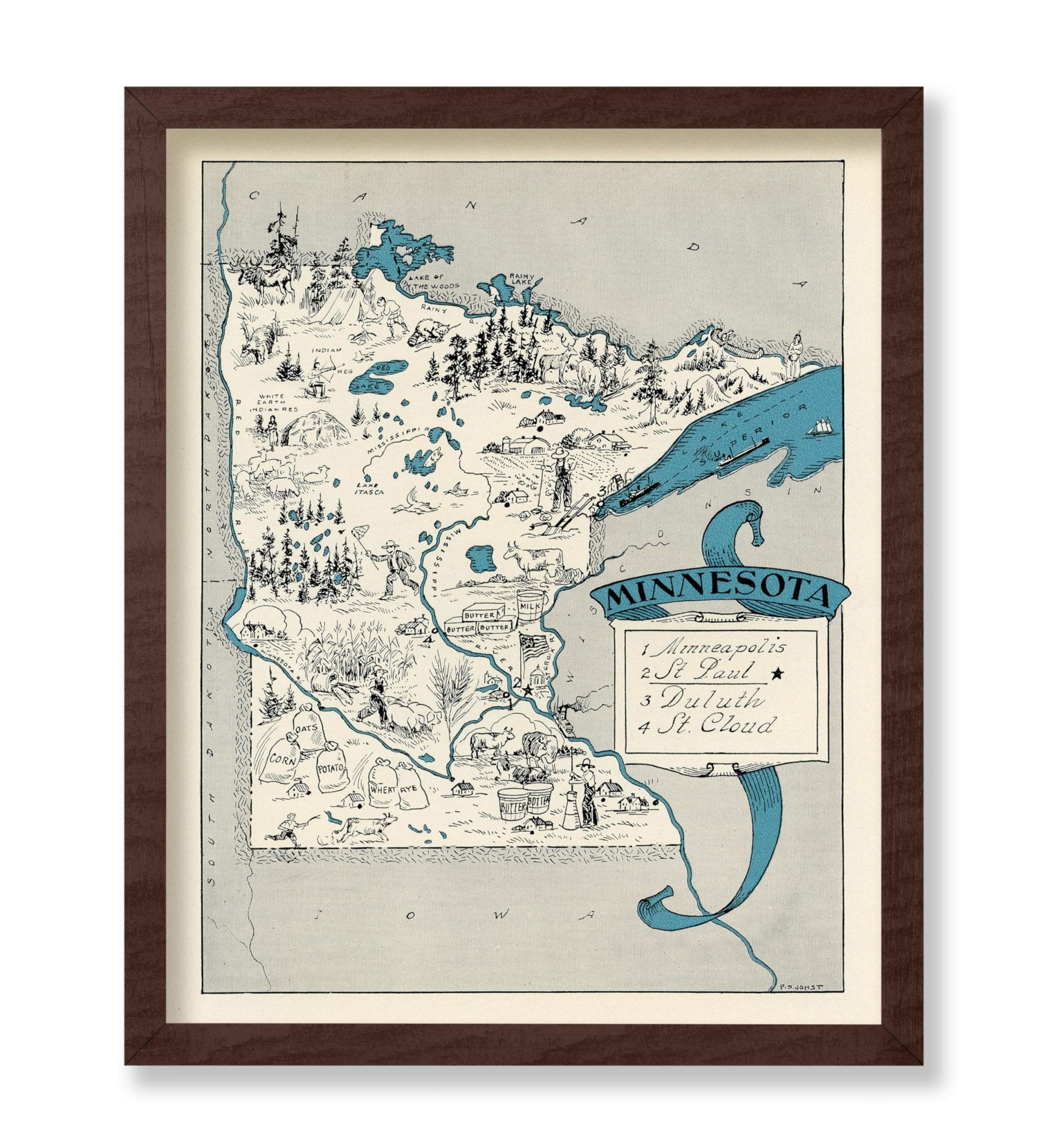 Minnesota Pictorial Map