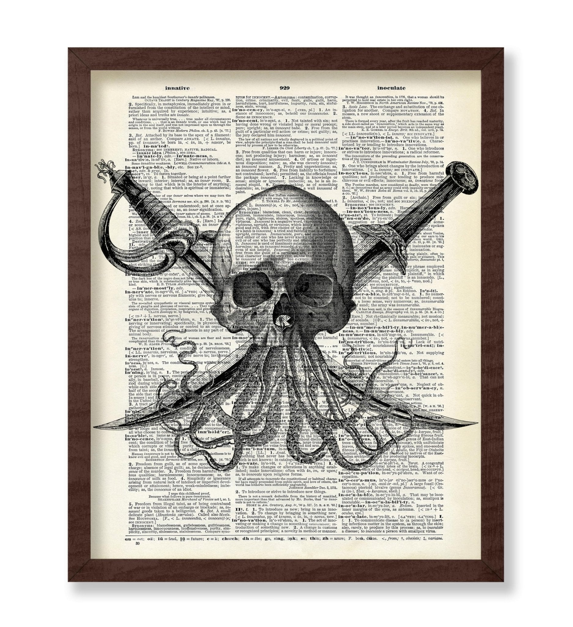 Skull with Tentacles and Swords