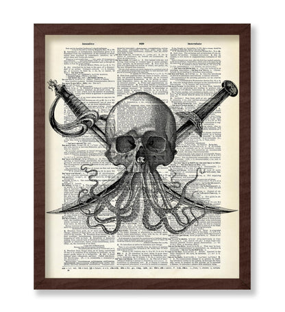 Skull with Tentacles and Swords