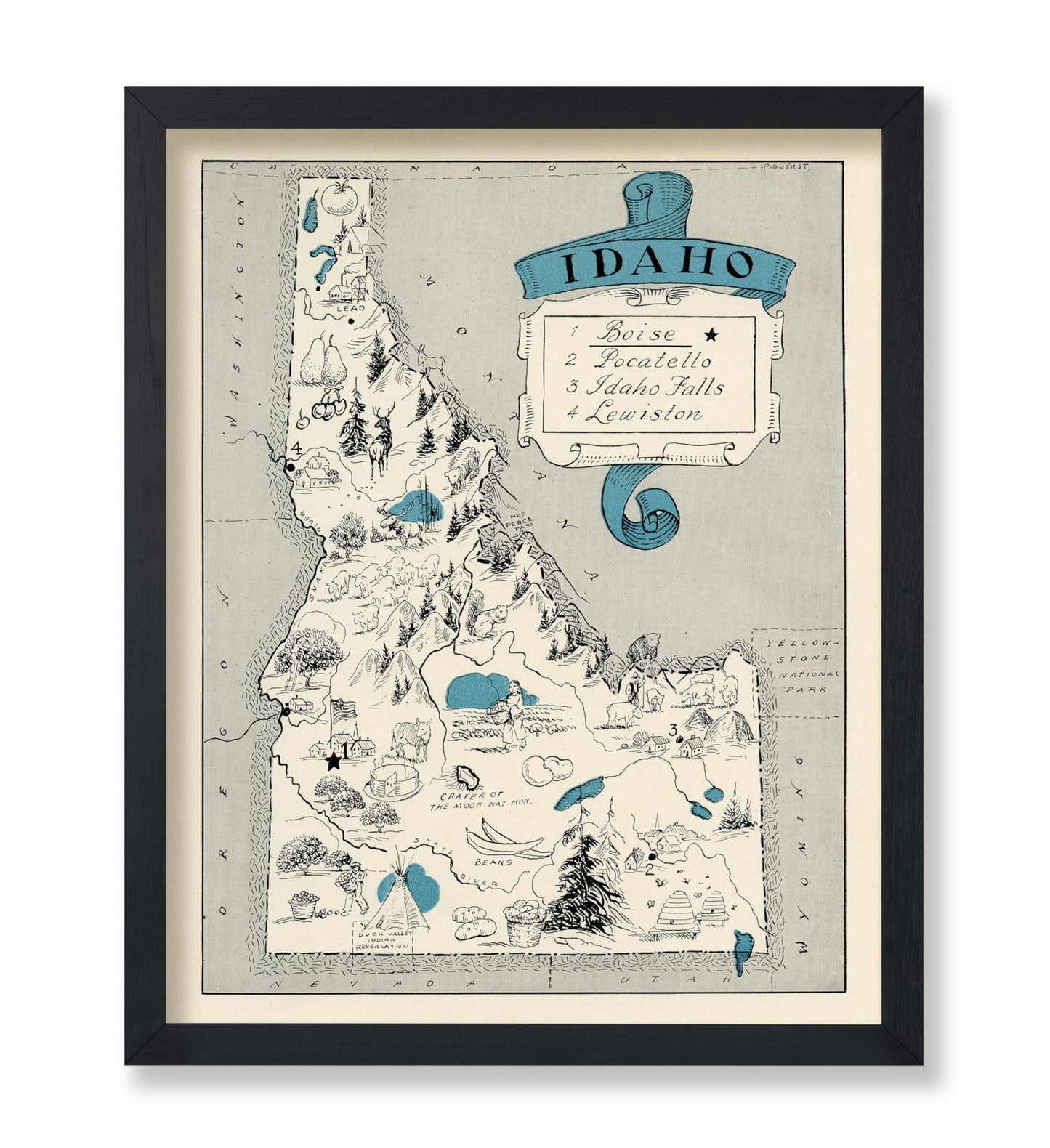 Idaho Pictorial Map