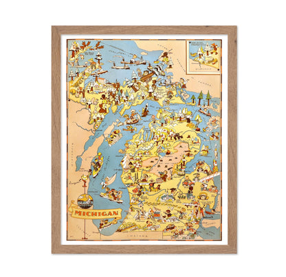 Michigan Pictorial Map No1