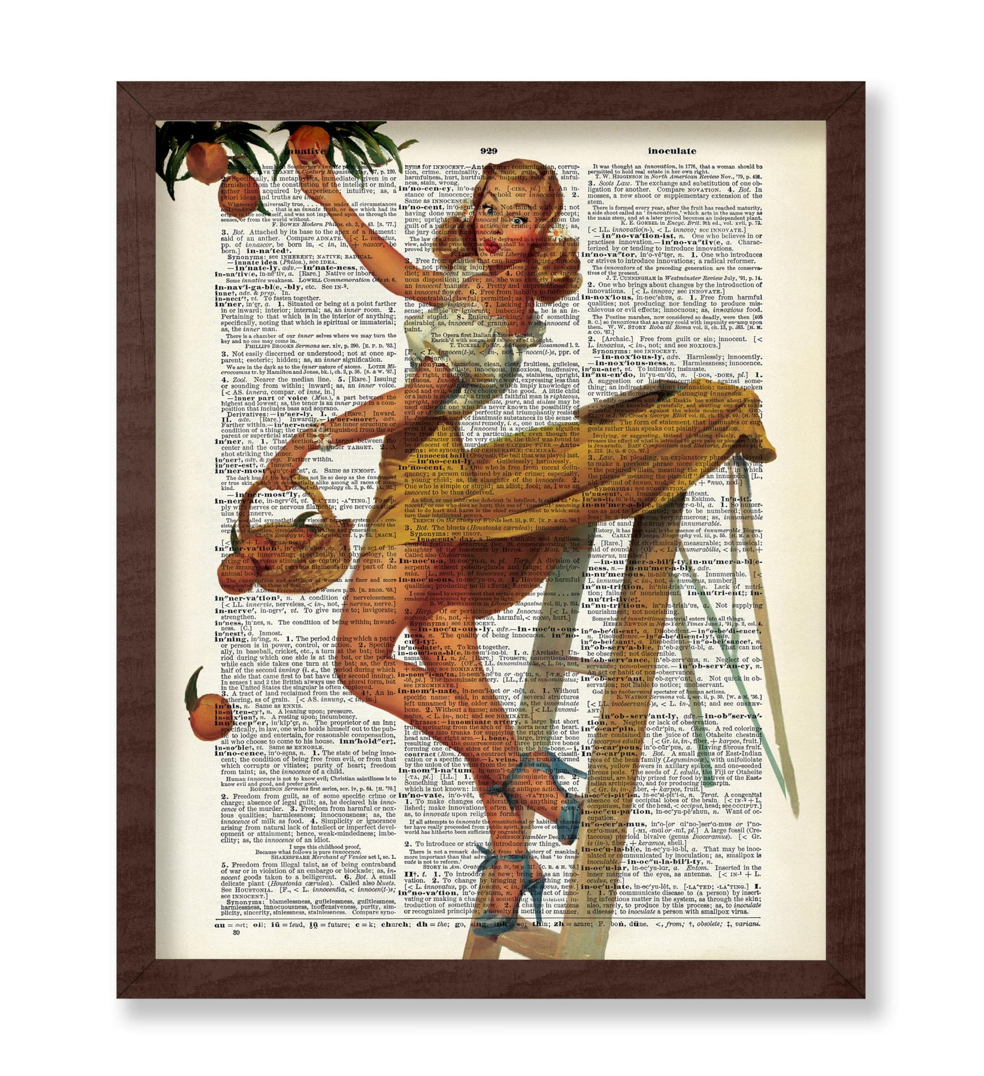 Pin-Up Girl Picking Peaches