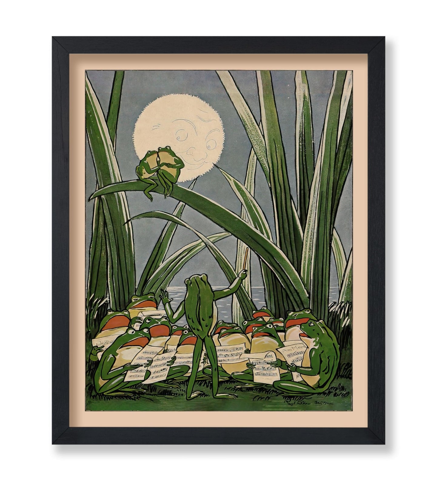 Frog Under The Moon