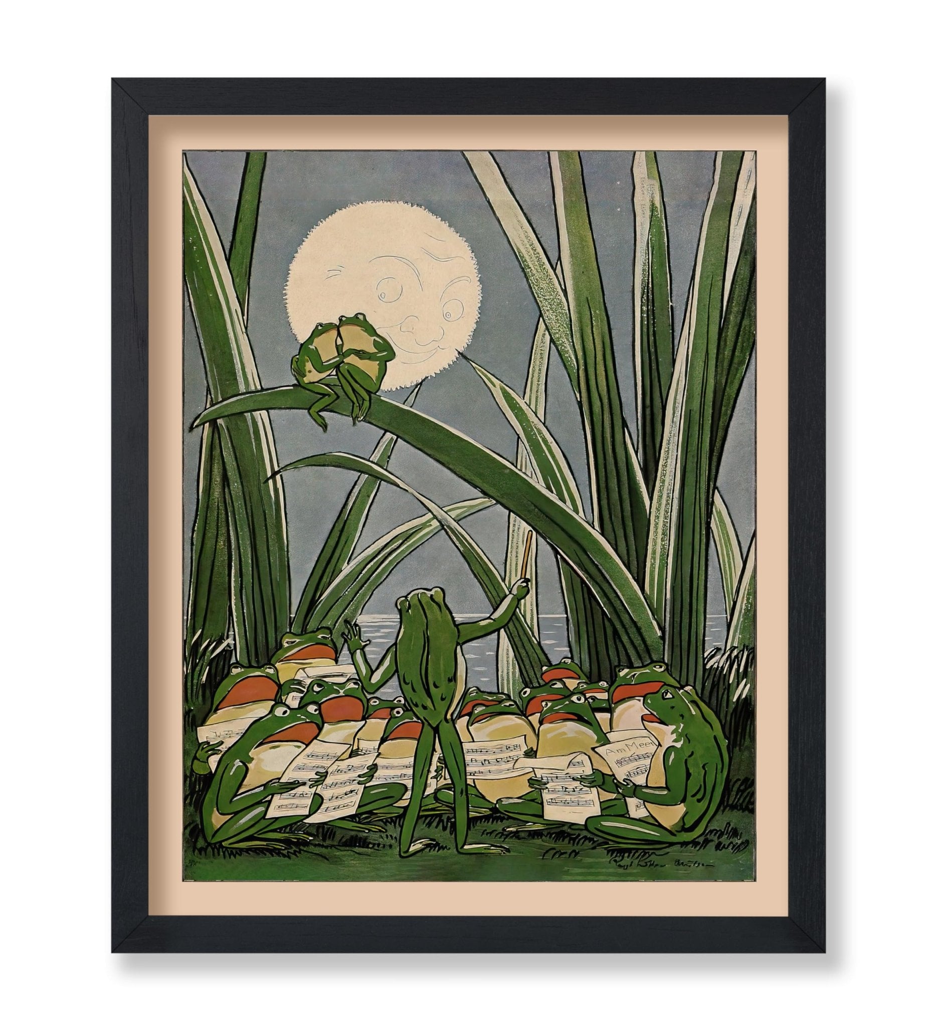 Frog Under The Moon