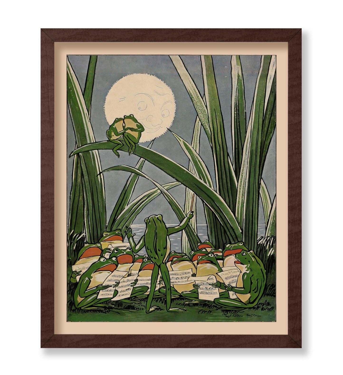 Frog Under The Moon