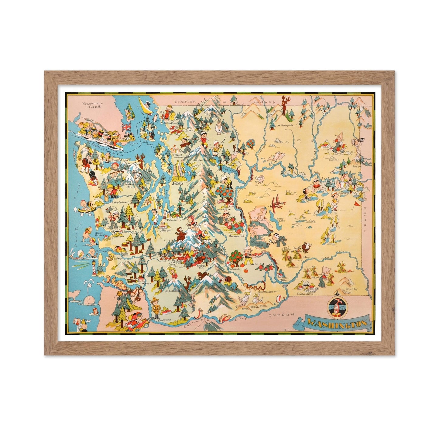 Ruth Taylor - Pictorial Map of Washington