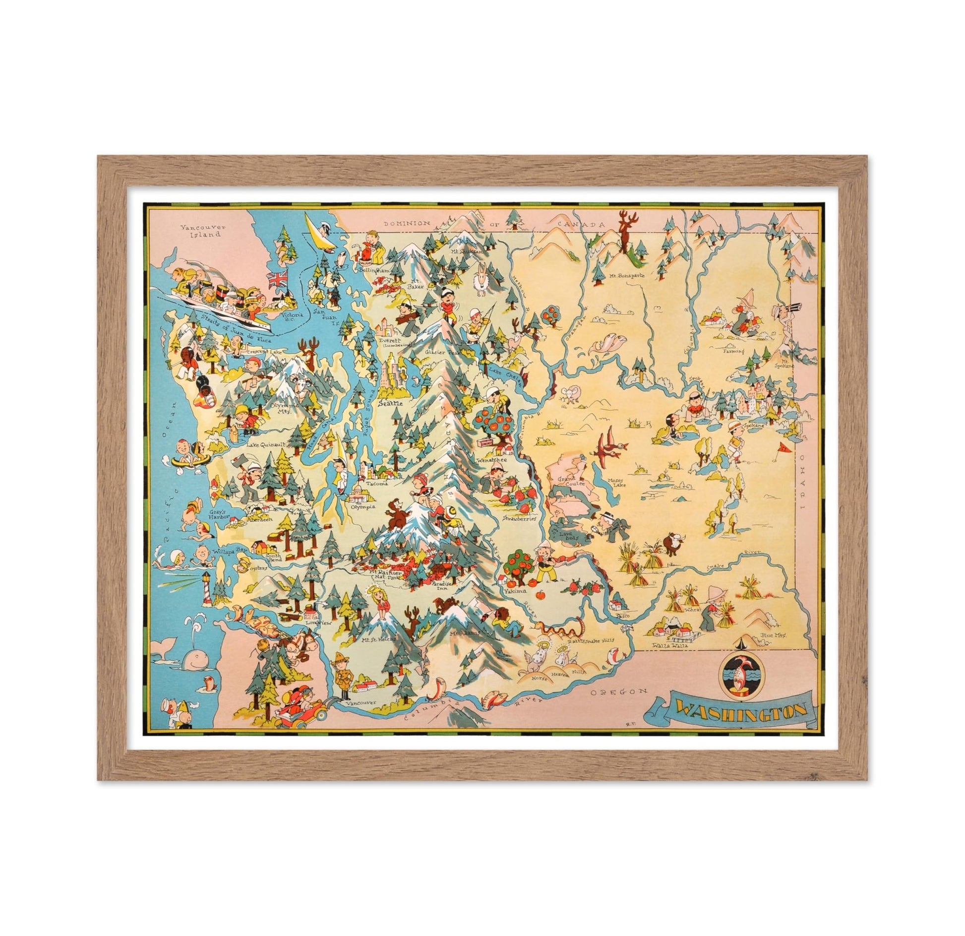 Ruth Taylor - Pictorial Map of Washington
