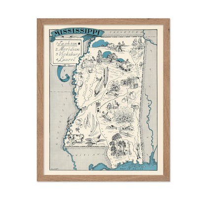 Mississippi Pictorial Map