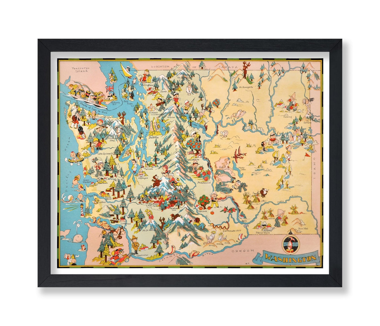 Ruth Taylor - Pictorial Map of Washington