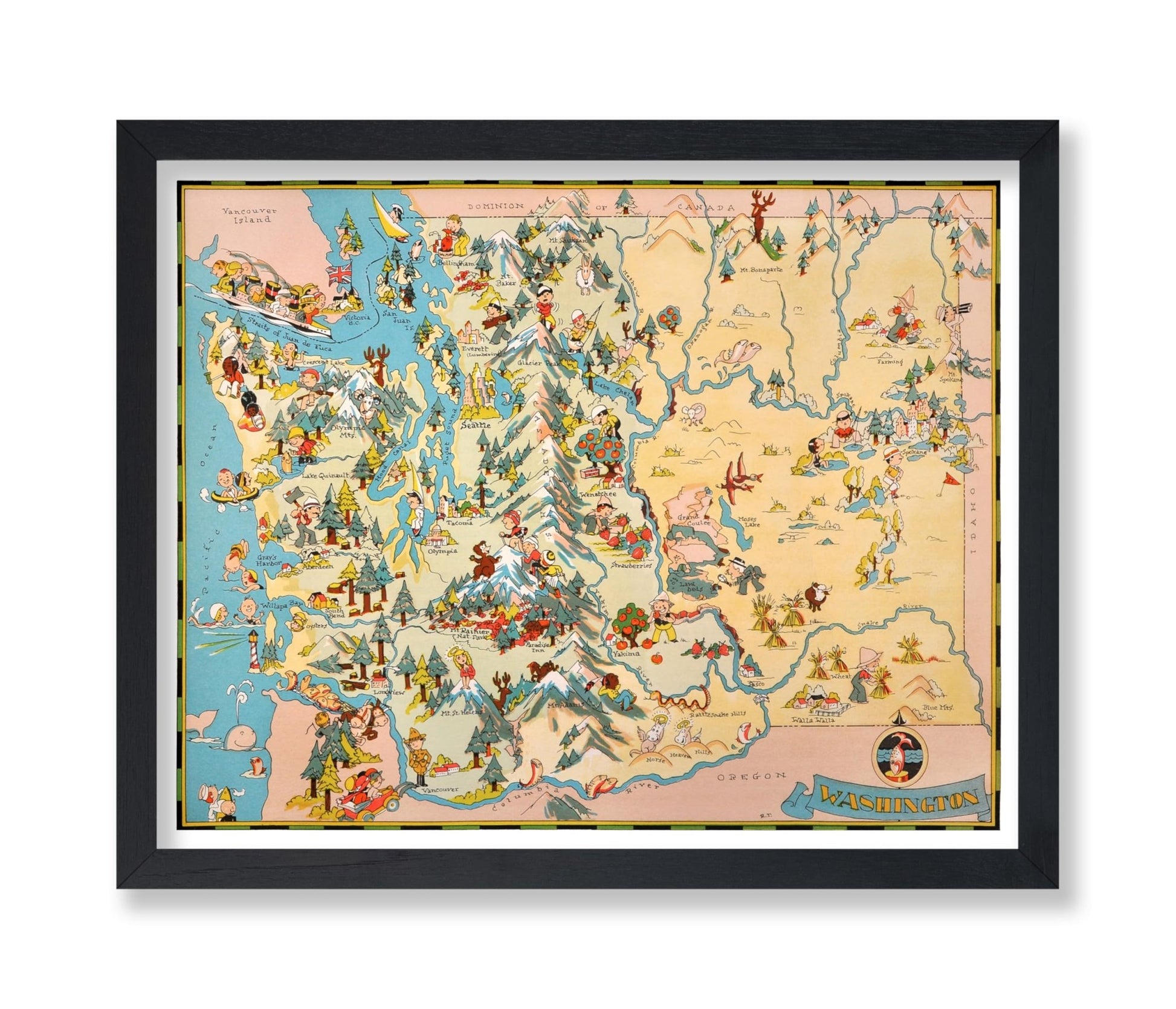 Ruth Taylor - Pictorial Map of Washington
