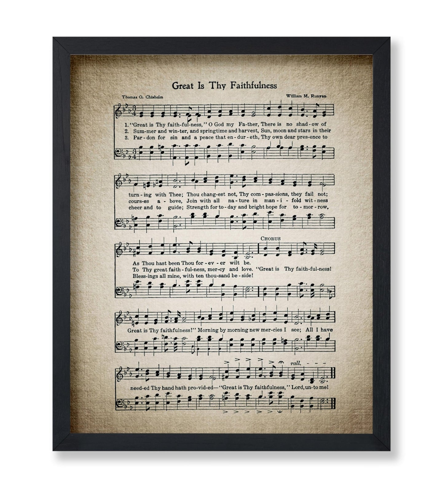 Great Is Thy Faithfulness Hymnal Sheet No1