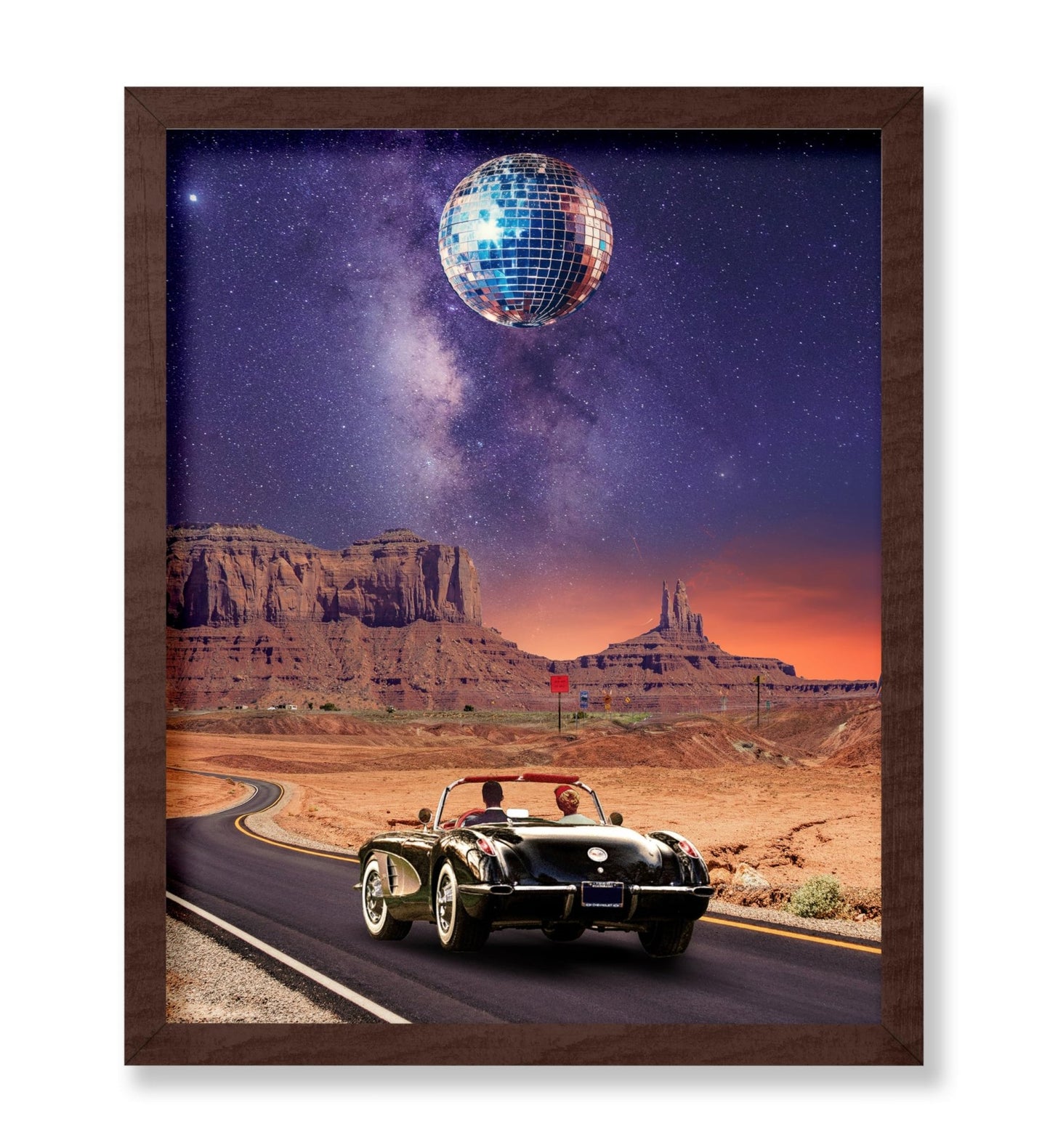 Disco Ball Moon in the Desert