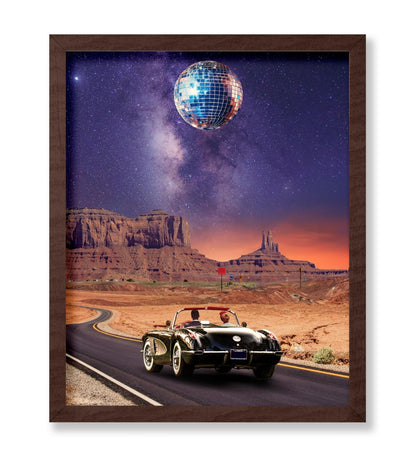 Disco Ball Moon in the Desert
