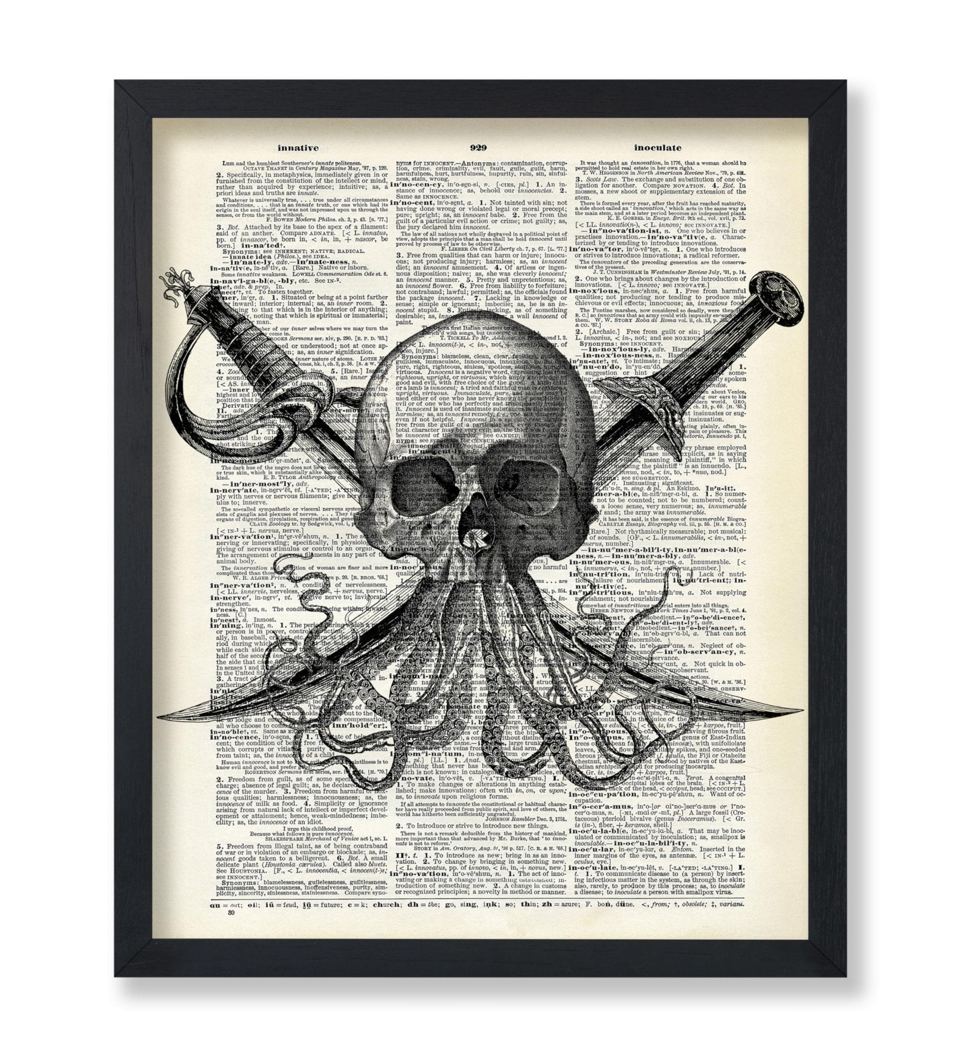 Skull with Tentacles and Swords