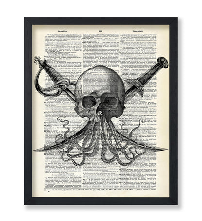 Skull with Tentacles and Swords