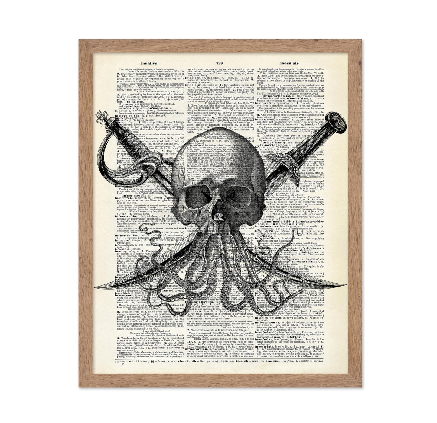 Skull with Tentacles and Swords