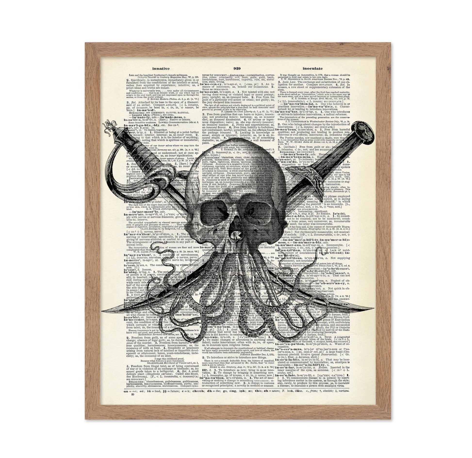 Skull with Tentacles and Swords