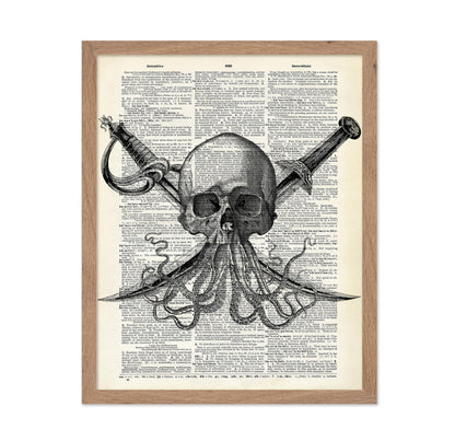 Skull with Tentacles and Swords