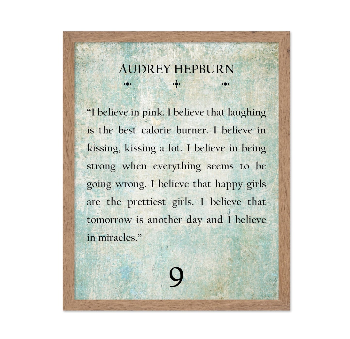 Audrey Hepburn I Believe in Pink No1