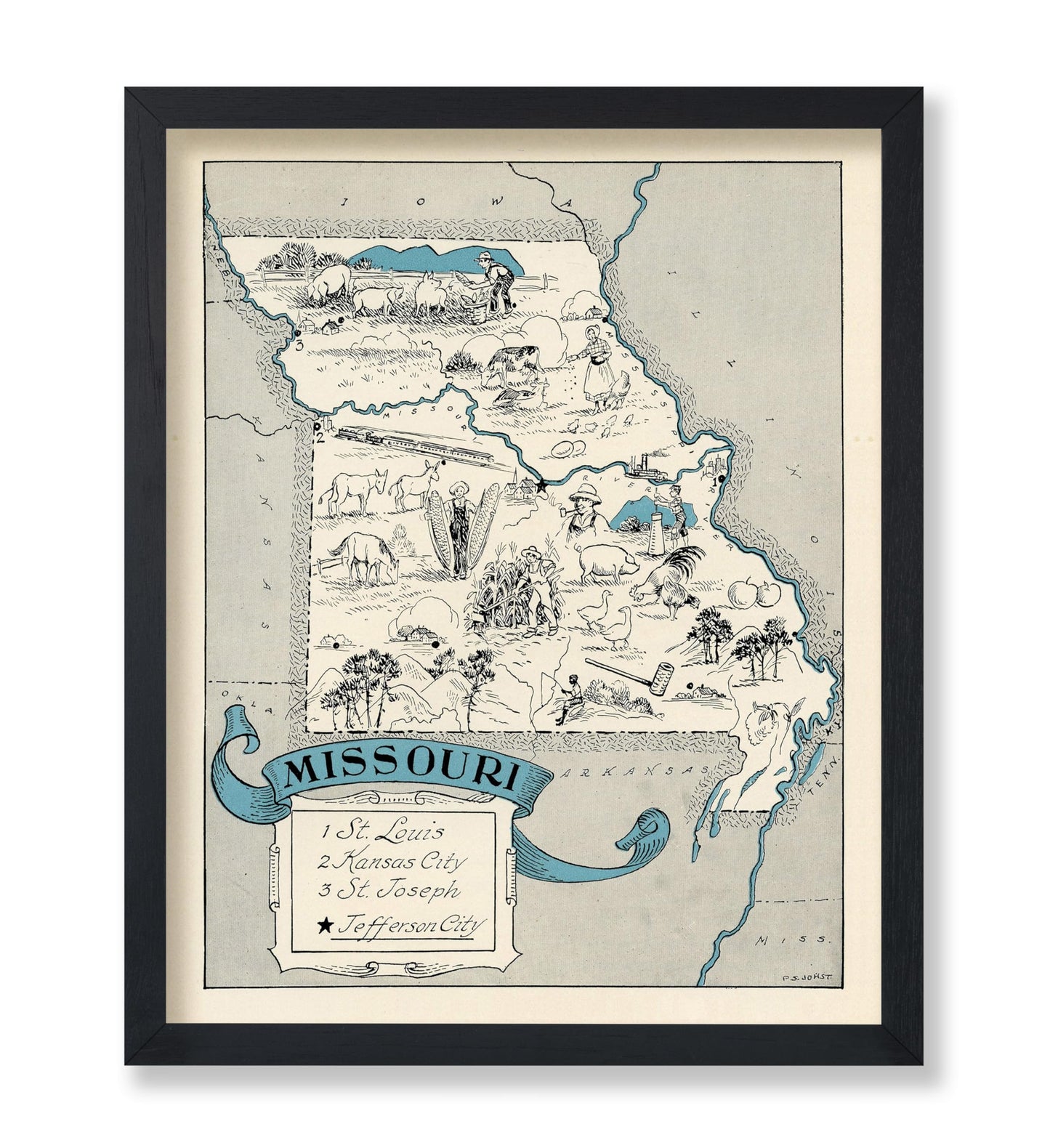 Missouri Pictorial Map