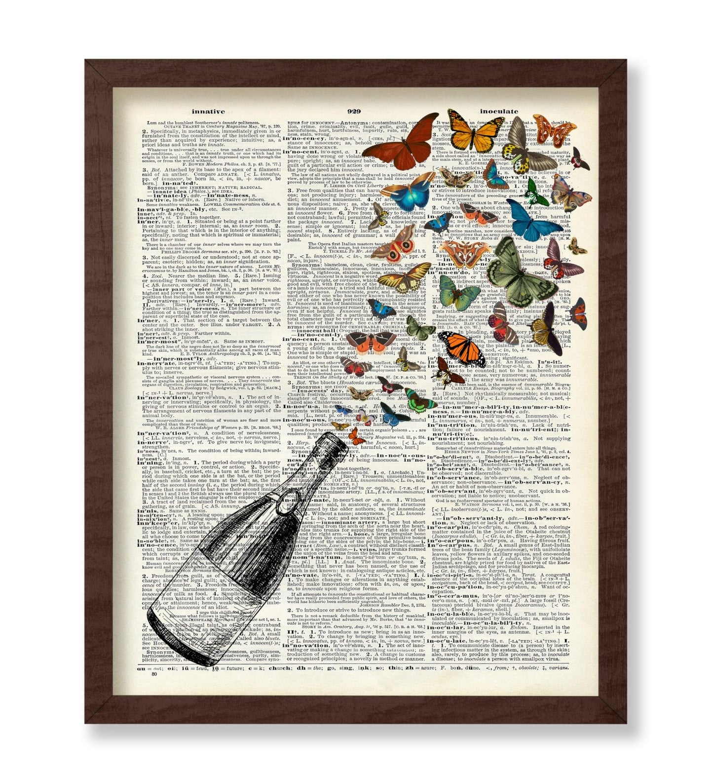 Champagne Bottle and Butterflies
