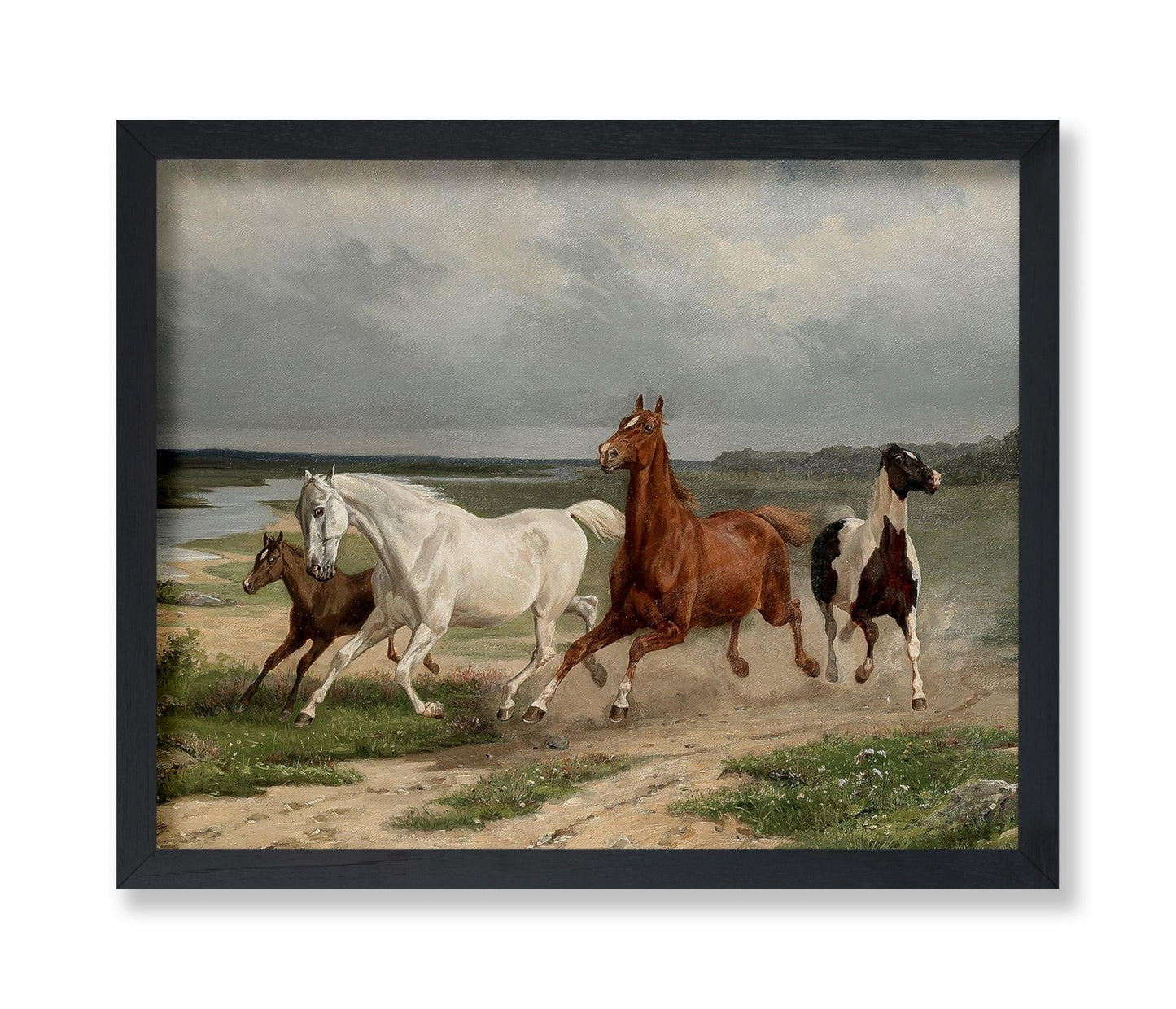 Arvid Fredrik Lonnroth - Fleeing Horses