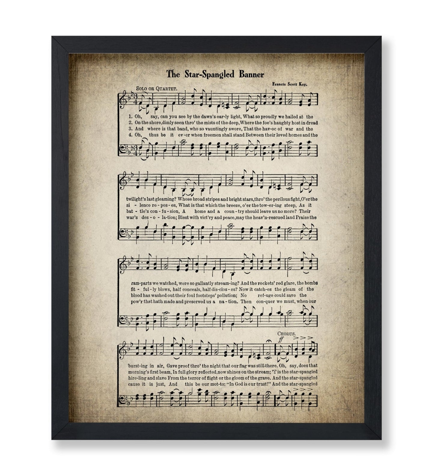 The Star Spangled Banner Hymnal Sheet