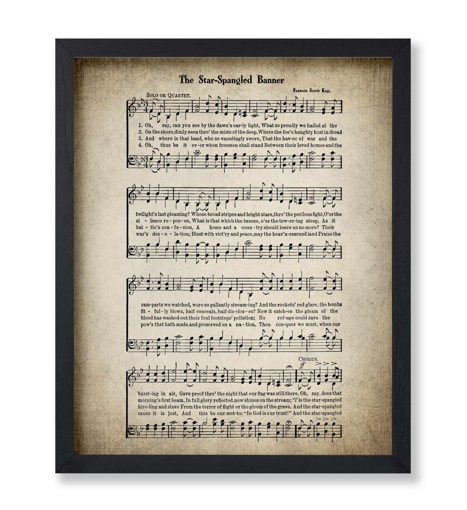 The Star Spangled Banner Hymnal Sheet