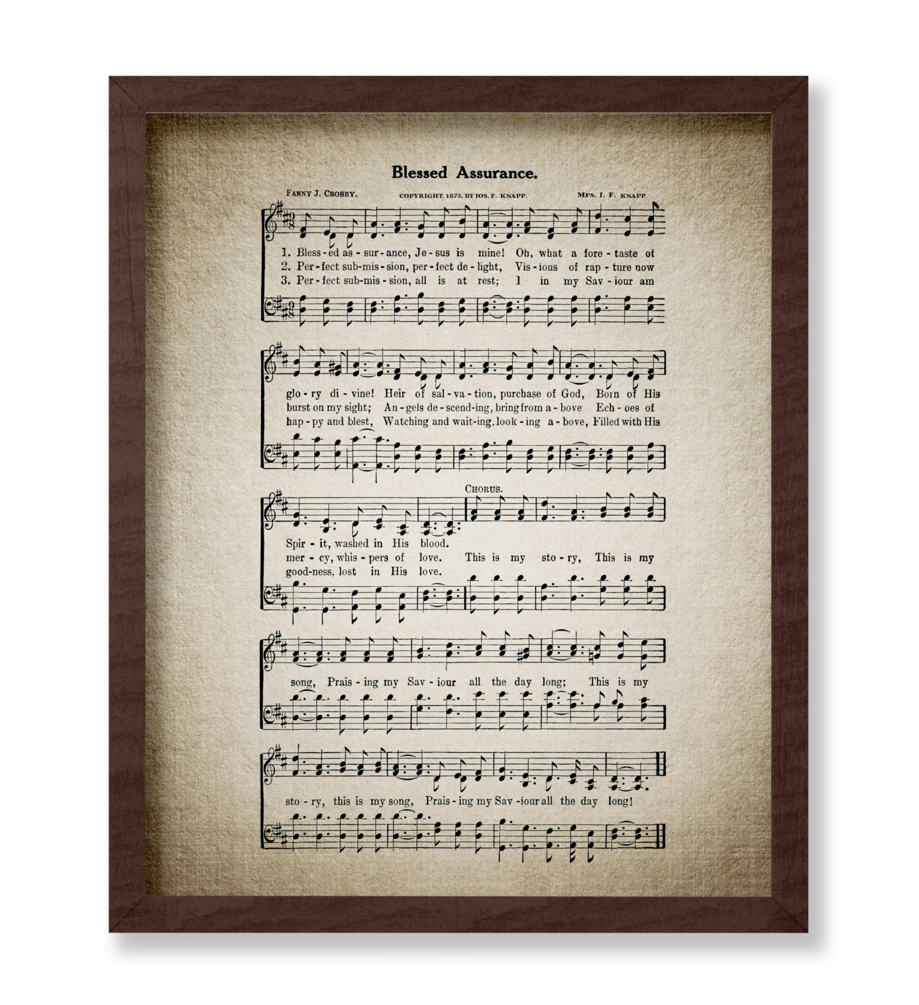 Blessed Assurance Hymnal Sheet