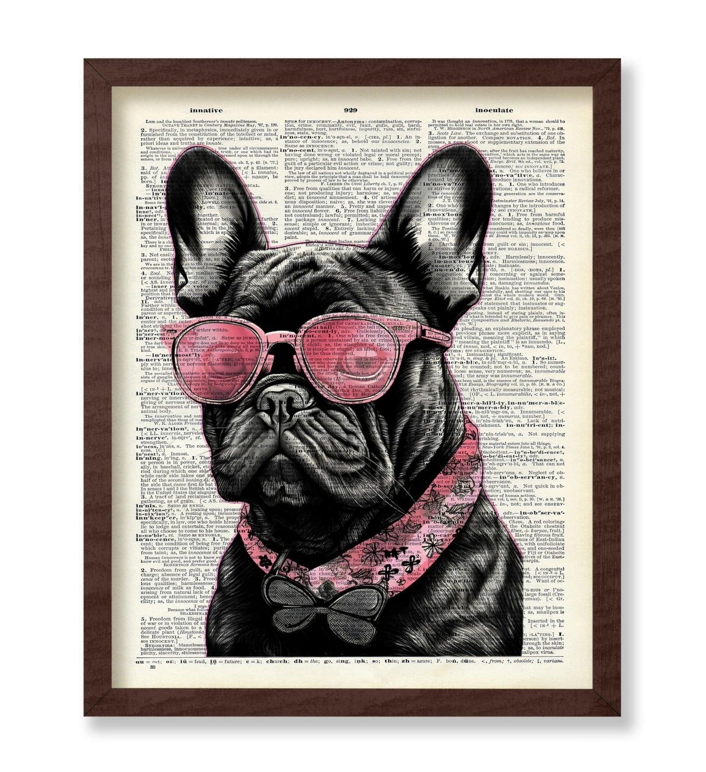French Bulldog in Pink Sunglasses No2