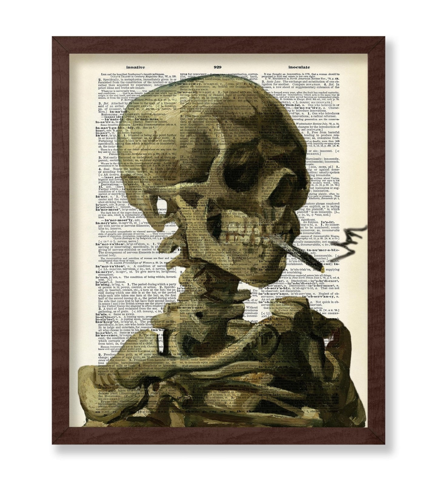 Van Gogh Smoking Skeleton
