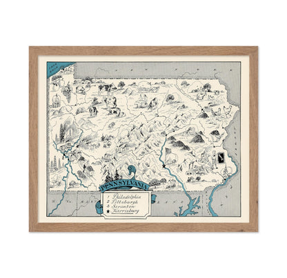 Pennsylvania Pictorial Map