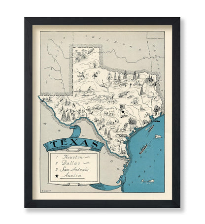 Texas Pictorial Map