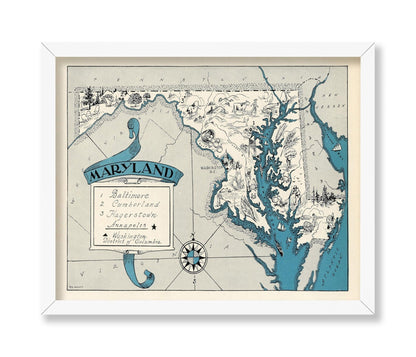 Maryland Pictorial Map
