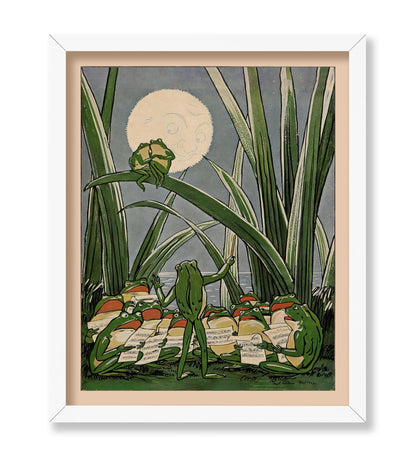 Frog Under The Moon